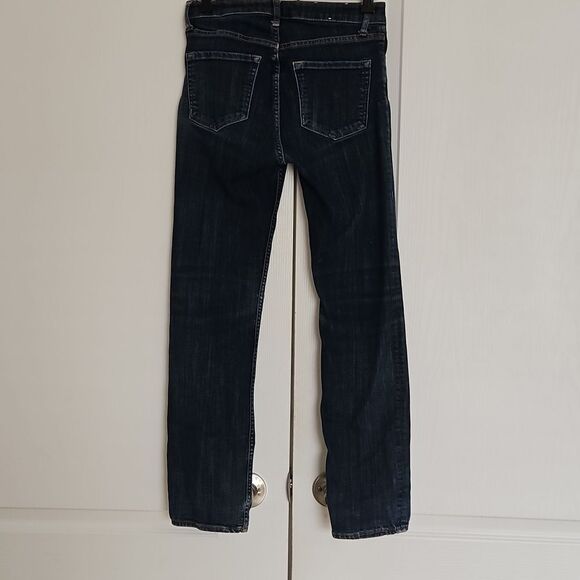 H&M Women's High-Rise Denim Jeans Dark Blue Washed Size 4 - Picture 4 of 16